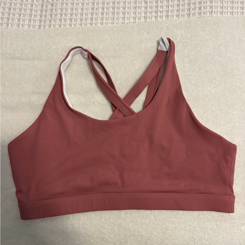 Women's Dusty Rose Crossback Sports Bra